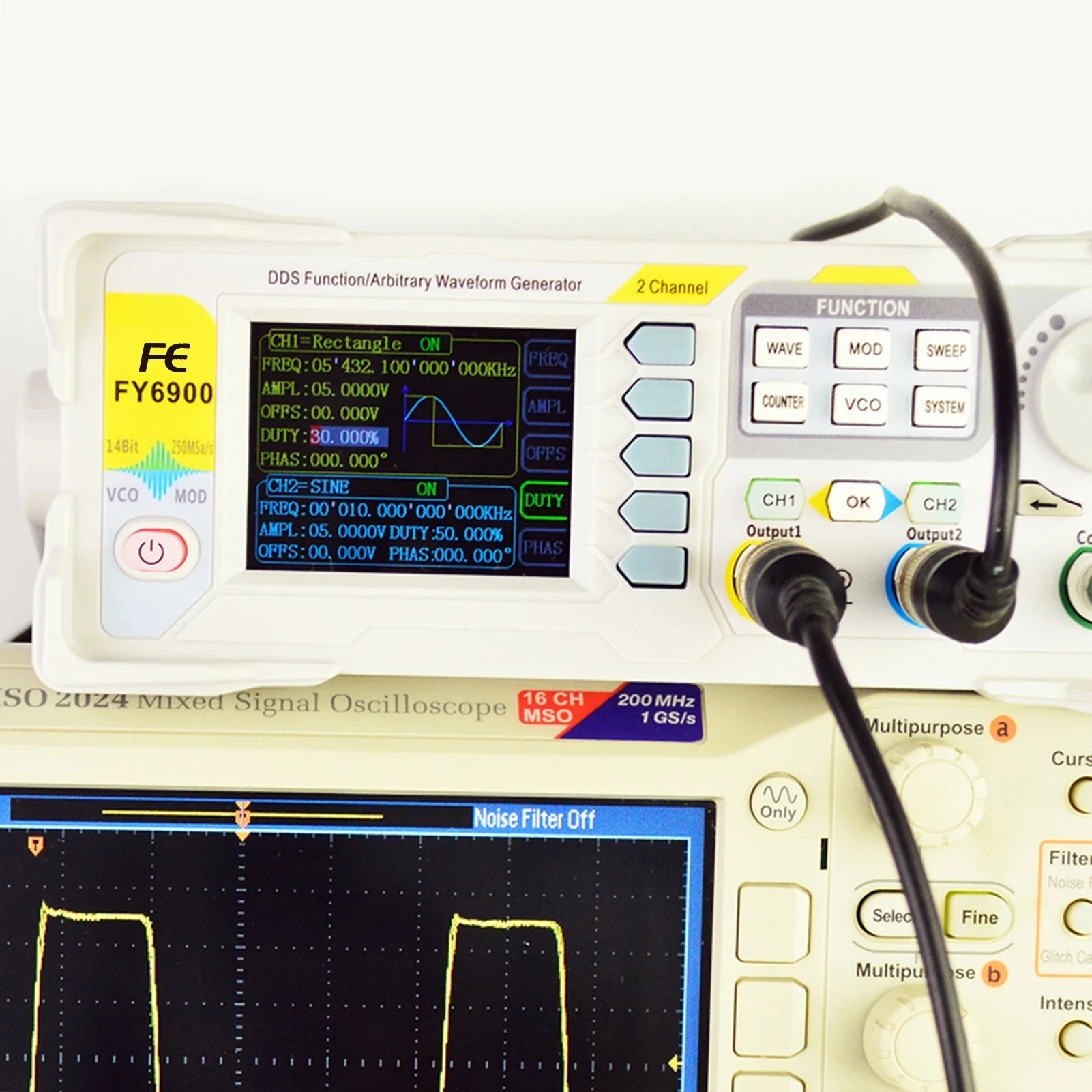Function Arbitrary Waveform Generator - مولد الموجي مصدر إشارة النبض FY6900