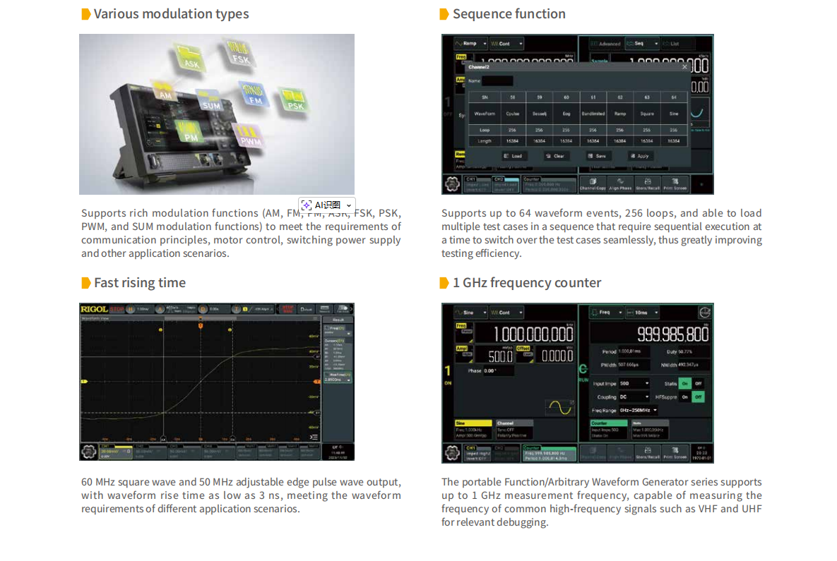 Function Arbitrary Waveform Generator - جهاز DG902 Pro المحمول لتوليد الموجات