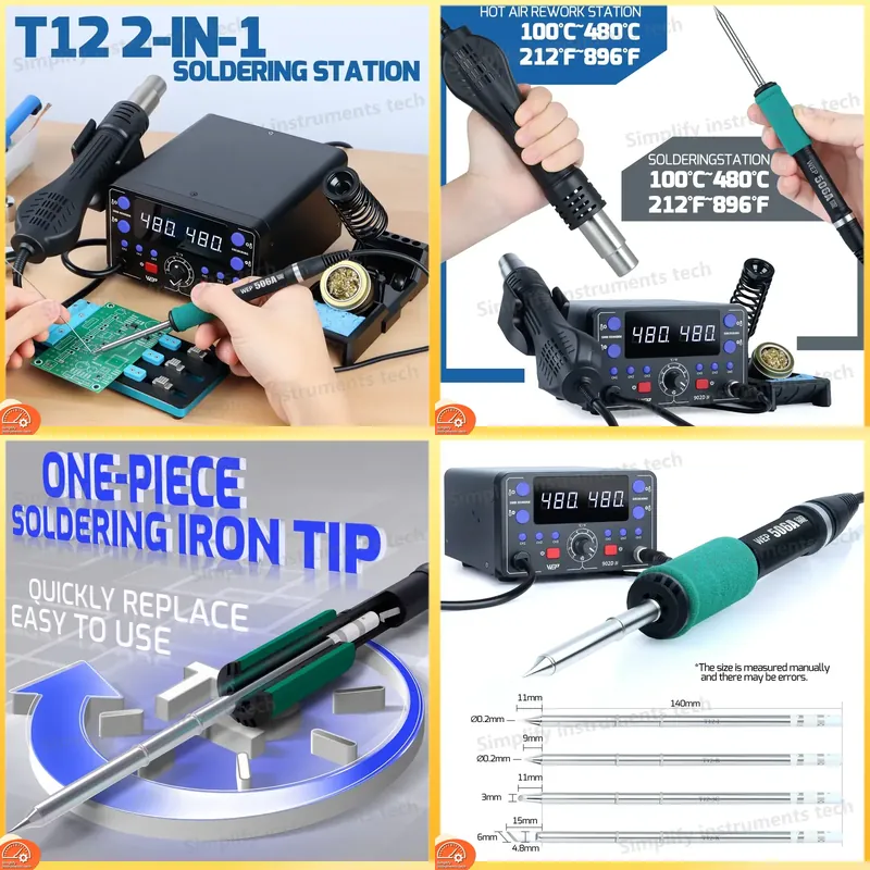 Hot Air Rework Station T12 - محطة لحام 775 واط 2 في