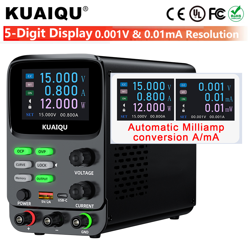 Programmable Dc Power Supply 30V 10A - مصدر طاقة KUAIQU ذو 5 أرقام