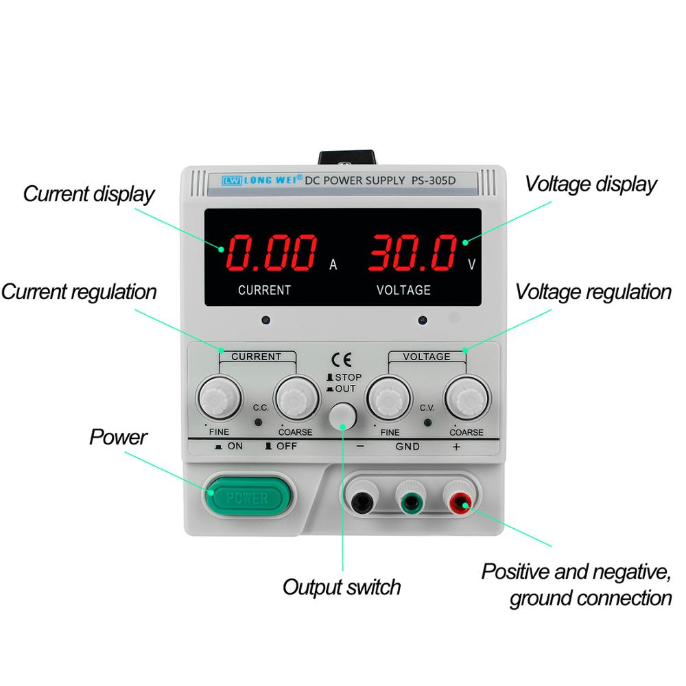 LW PS-305D 302D 303D 6402D 640 - مراجعة Linear Lab Power Supply Adjustable وسعره