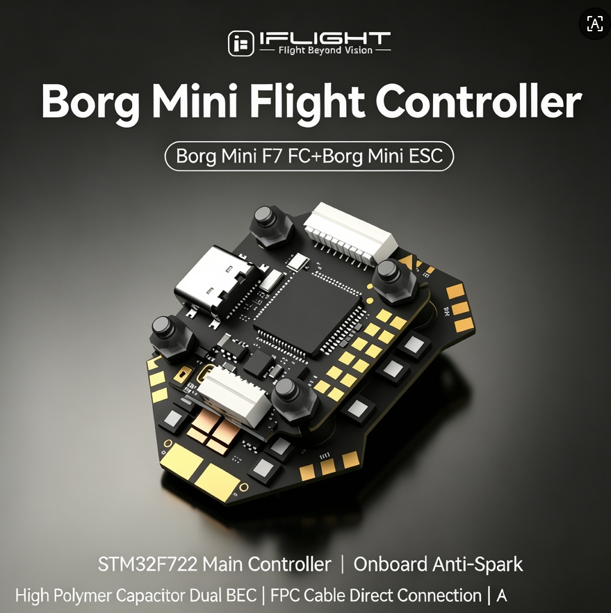 وحدة تحكم طيران IFlight Borg F - مراجعة Fpv Flight Controller F7 Stack 60A وسعره