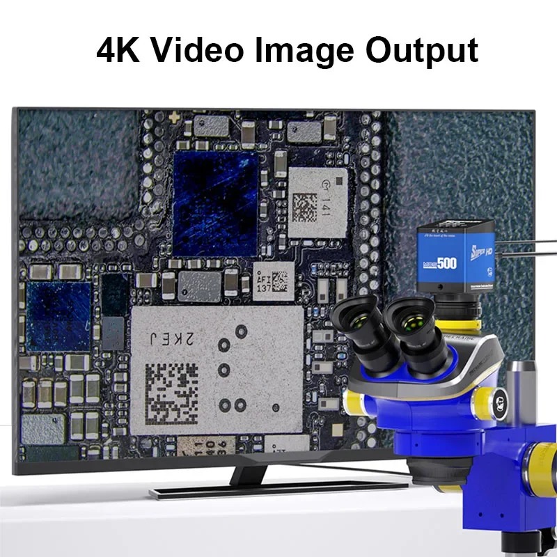 مجهر ثلاثي العين ميكانيكي صناع - مراجعة Stereo Trinocular Microscope Pcb وسعره