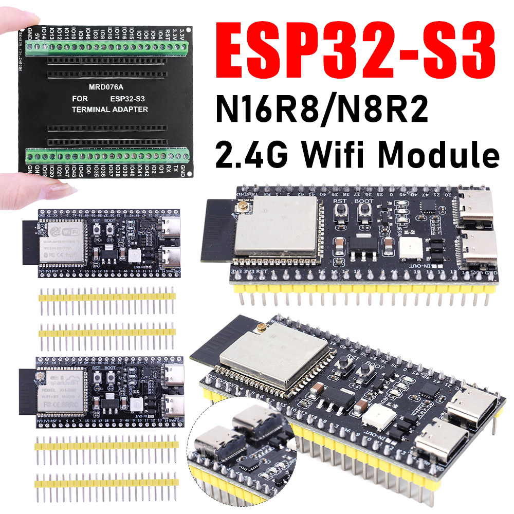 ESP32 S3 مجلس التنمية مع طقم م - مراجعة Esp32 S3 Development Board Lot وسعره