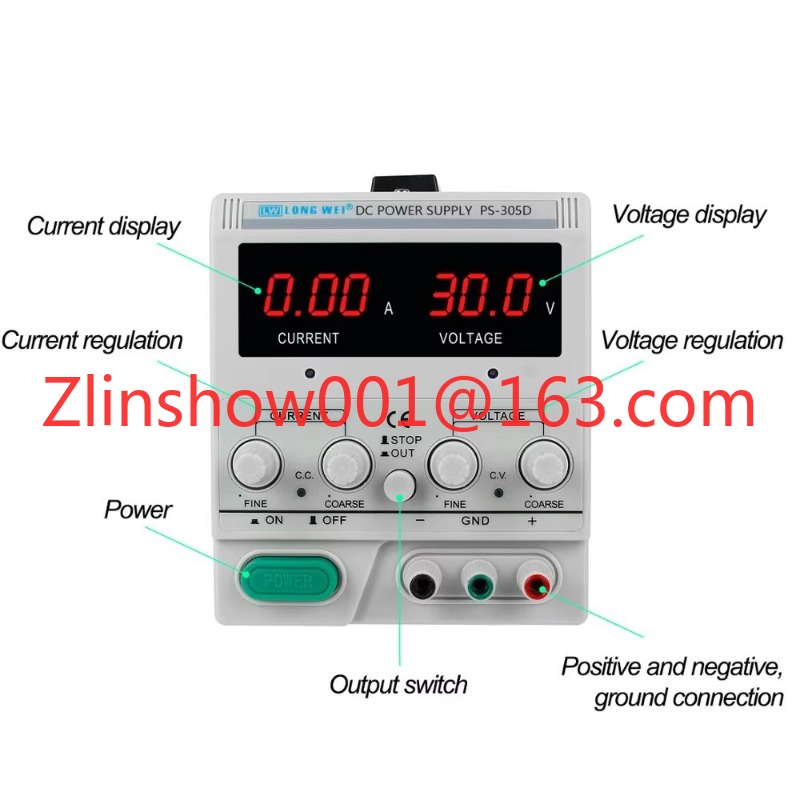 PS-305D 30 فولت 5A 150 واط مخت - مراجعة Linear Lab Power Supply Adjustable وسعره