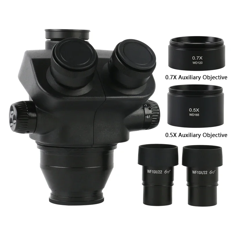 7X50X Simul صناعة التكبير البؤ - مراجعة Stereo Trinocular Microscope Pcb وسعره