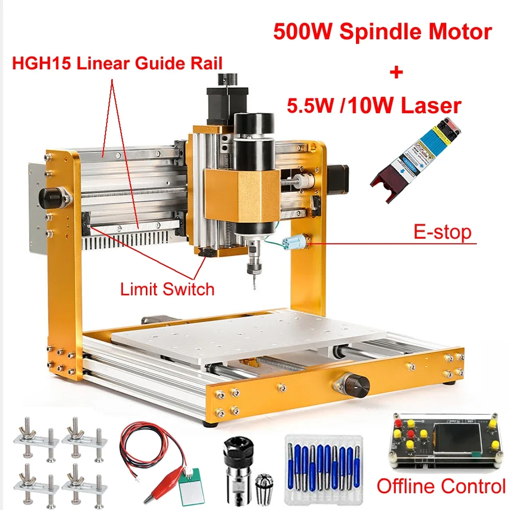 آلة نقش CNC صغيرة من الألومنيو - مراجعة Mini Laser Engraver Cnc Router وسعره