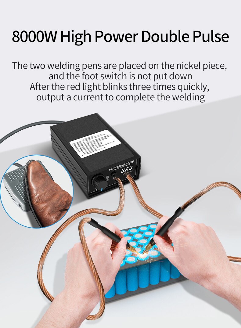 8000 واط مجموعة لحام البقعة ال - مراجعة Spot Welder 18650 Battery Pack وسعره